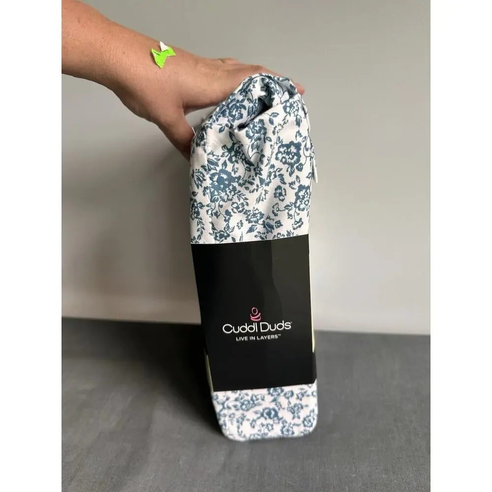 Cuddl Duds Microfiber Sheet Set 3 Piece Twin Size 16” Deep Pocket Blue Floral